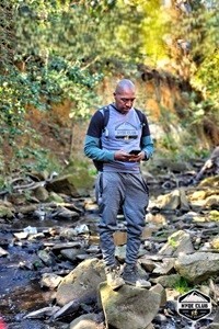 Hikers preparing for an outdoor adventure
